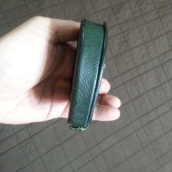 Vintage LV Louis Vuitton Taiga Leather Coin Wallet Case Holder Green  Women Men - Picture 14 of 16